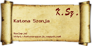 Katona Szonja névjegykártya
